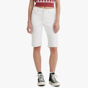 * Levi's Women's Classic Midrise Bermuda Jean Shorts White Size 27